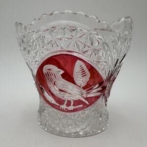 Vintage Byrdes Collection Jam/Jelly Jar base by Hofbauer 24% Lead Crystal